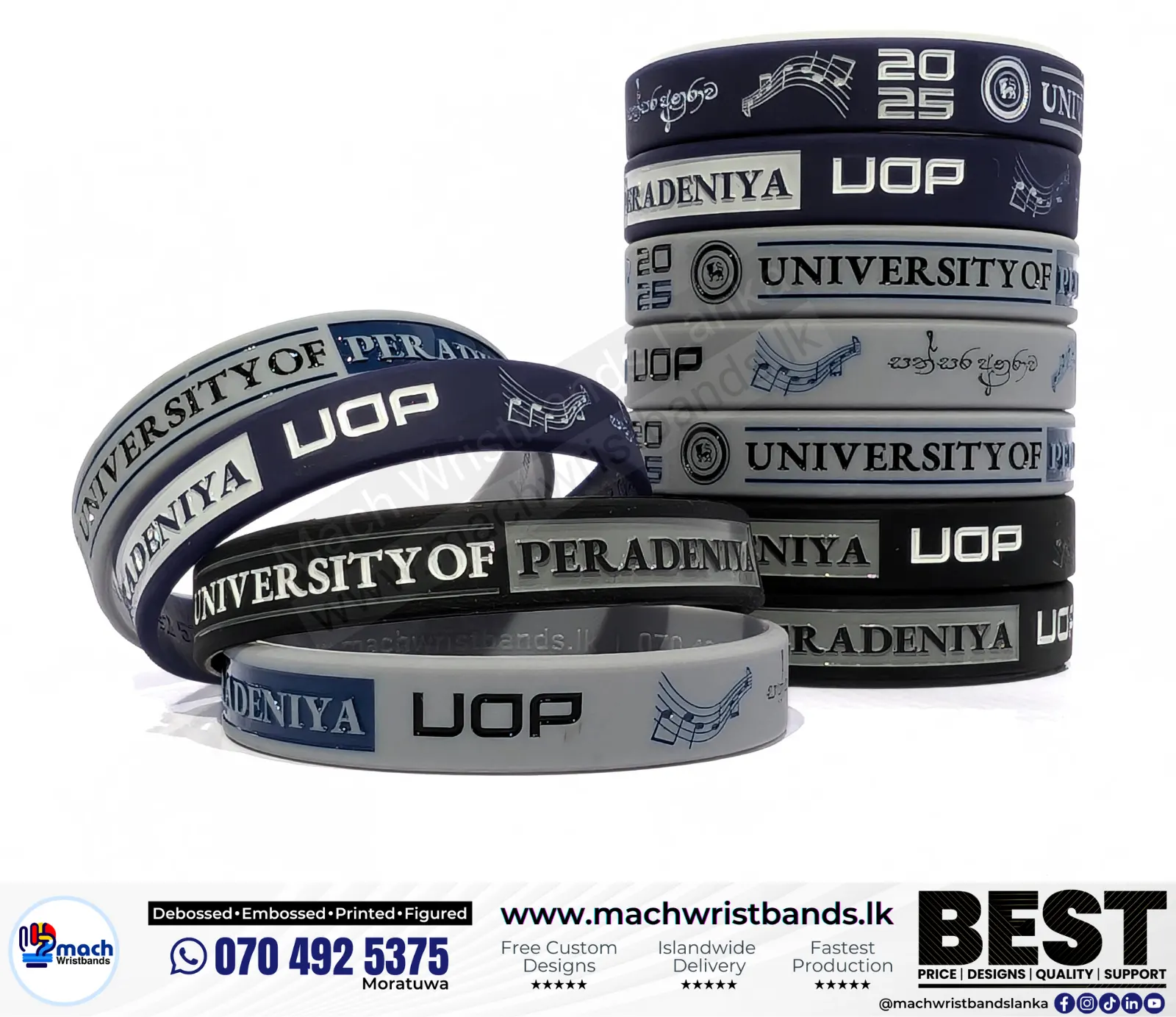 Embossed university bangles Sri Lanka